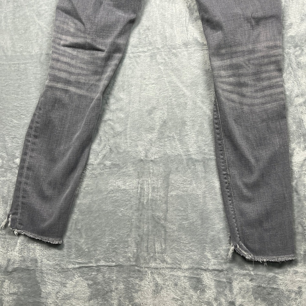 Express Jeans Women 2R Grey Distressed Performance Stretch Mid Rise Skinny - Picture 9 of 13